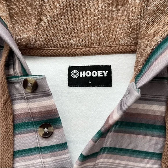 Hooey Brown and Gray Striped Hoodie - Picture 4 of 9